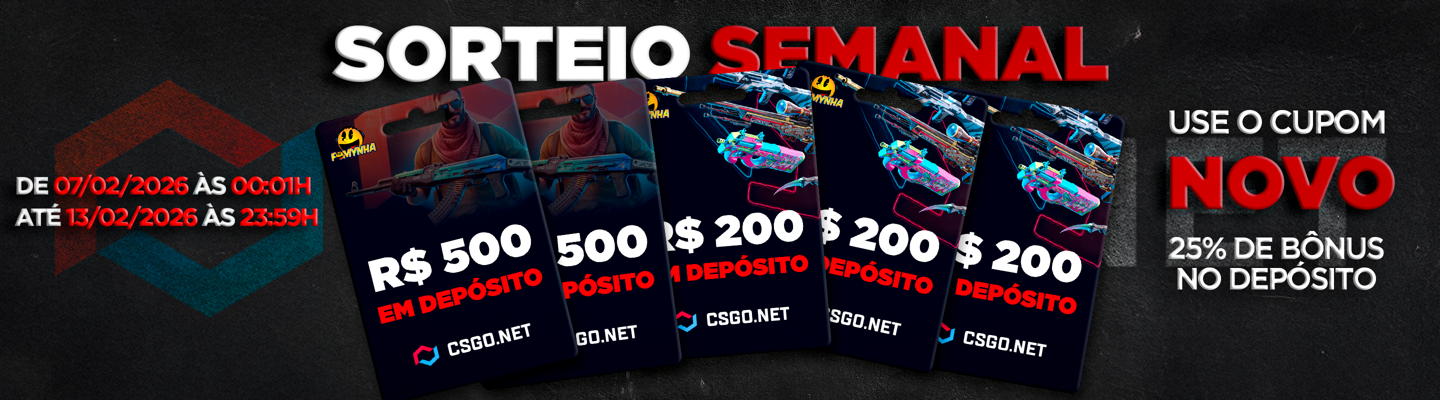 Banner SORTEIO SEMANAL 030