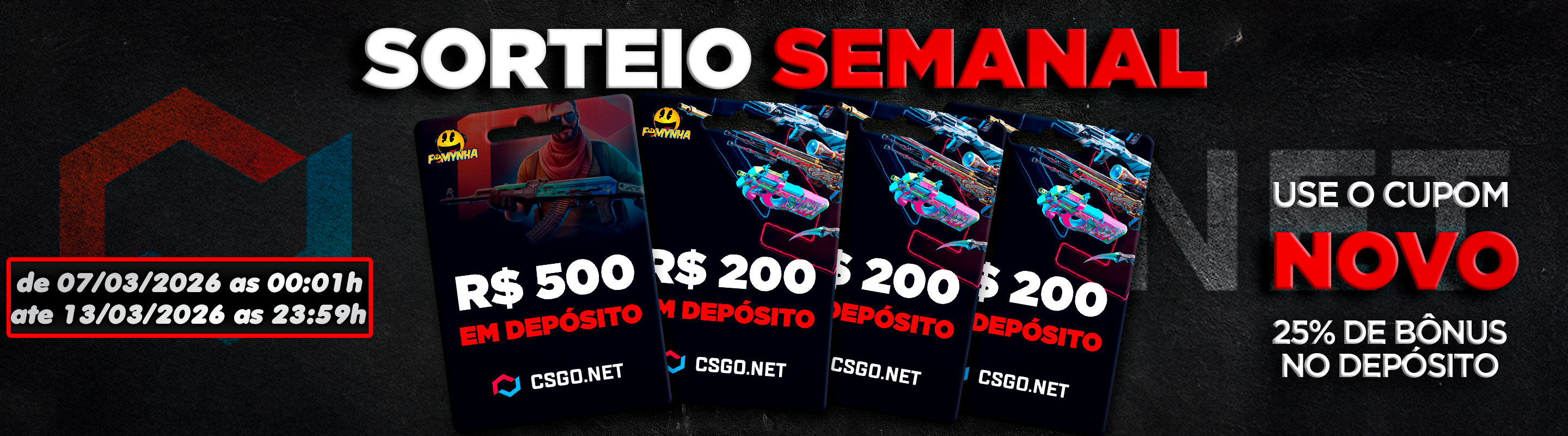 Banner SORTEIO SEMANAL 034