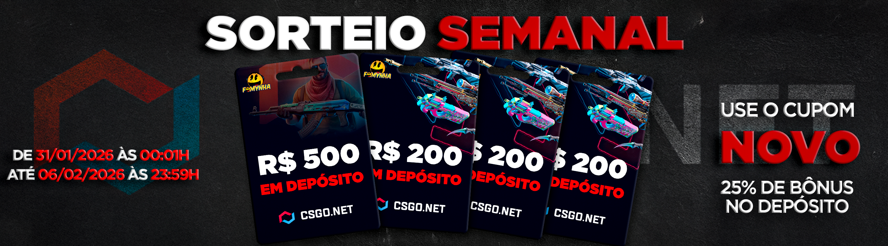 Banner SORTEIO SEMANAL 029